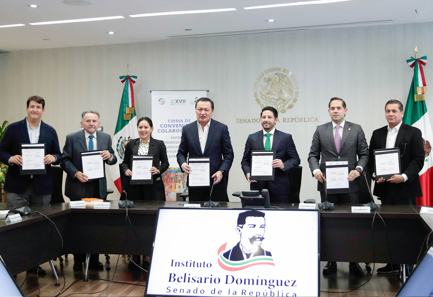 Firma del Convenio de Colaboración entre el Instituto Belisario Domínguez y el Congreso de Quintana Roo