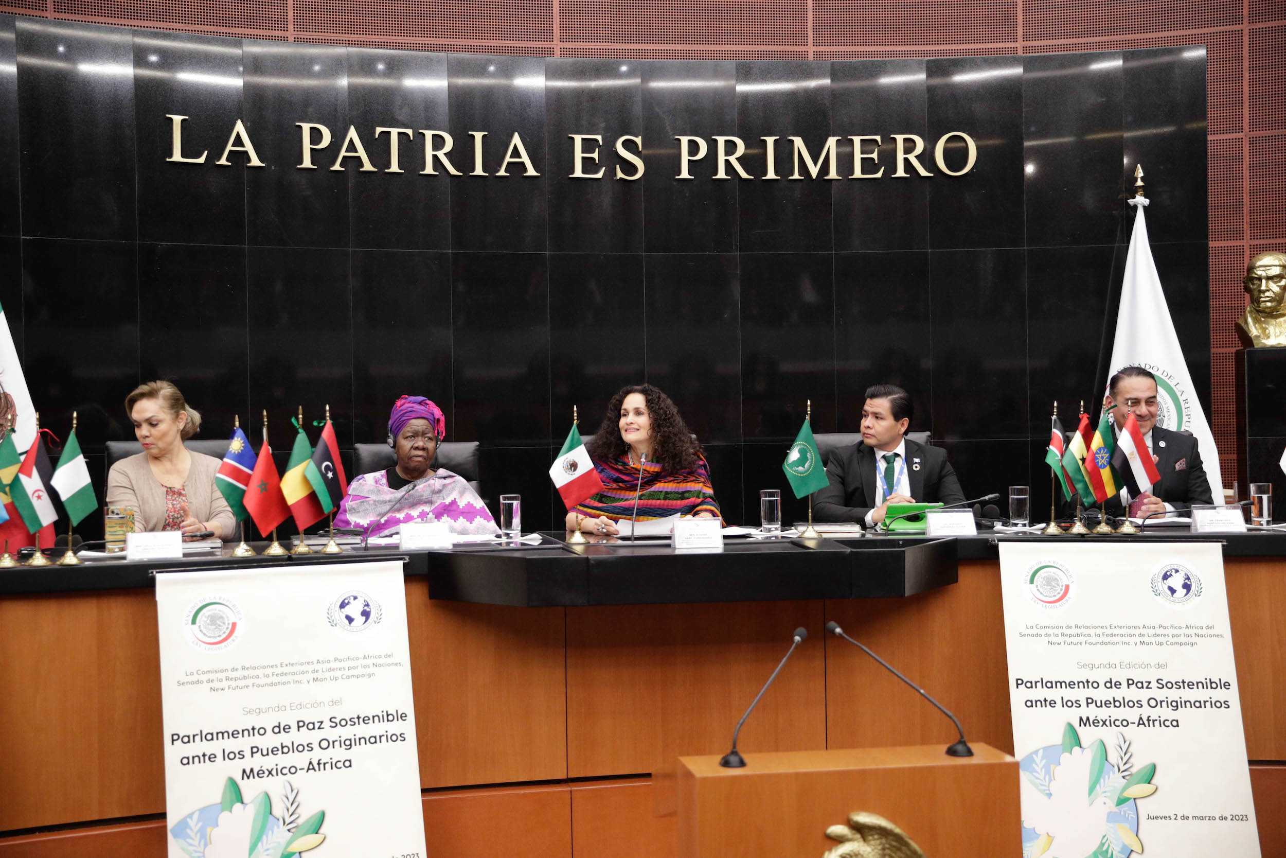 Parlamento de Paz Sostenible ante los Pueblos Originarios Meixico-Aifrica-