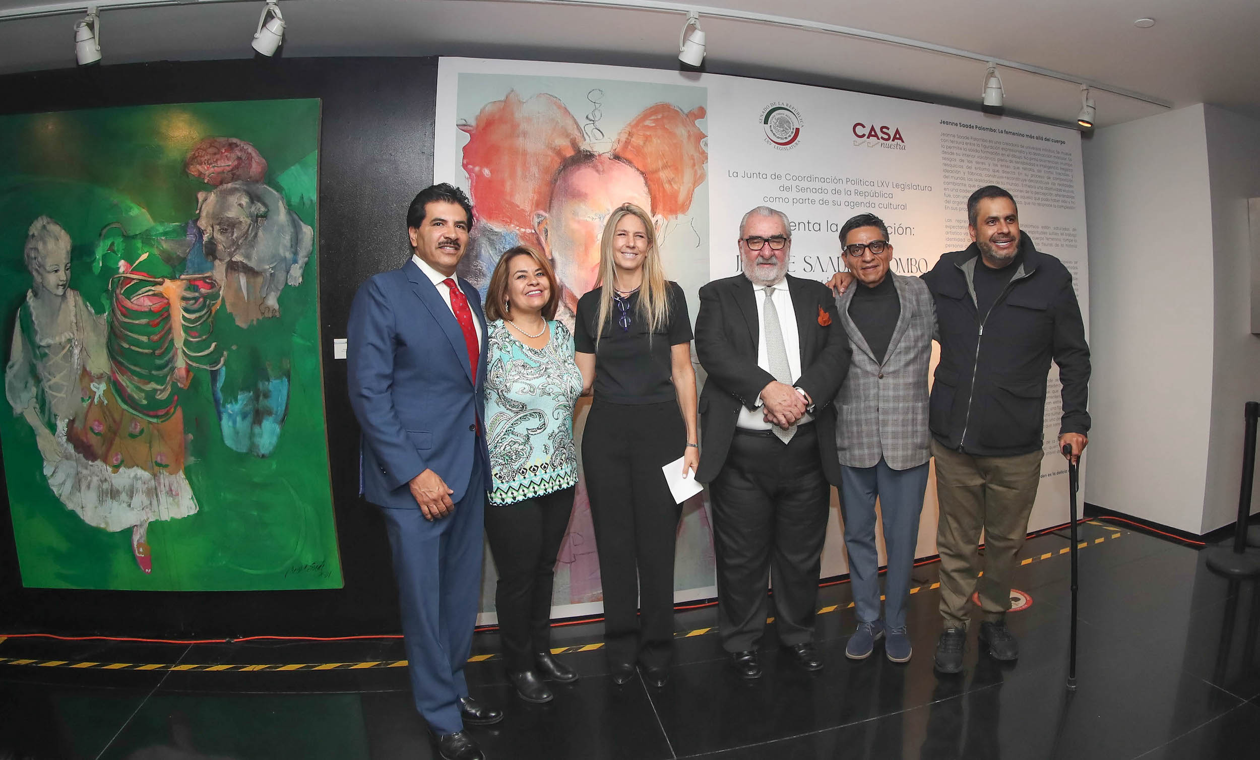 Inauguracioen de la exposicioen   Lo femenino maes allae del cuerpo   de la artista Jeanne Saade Palombo-