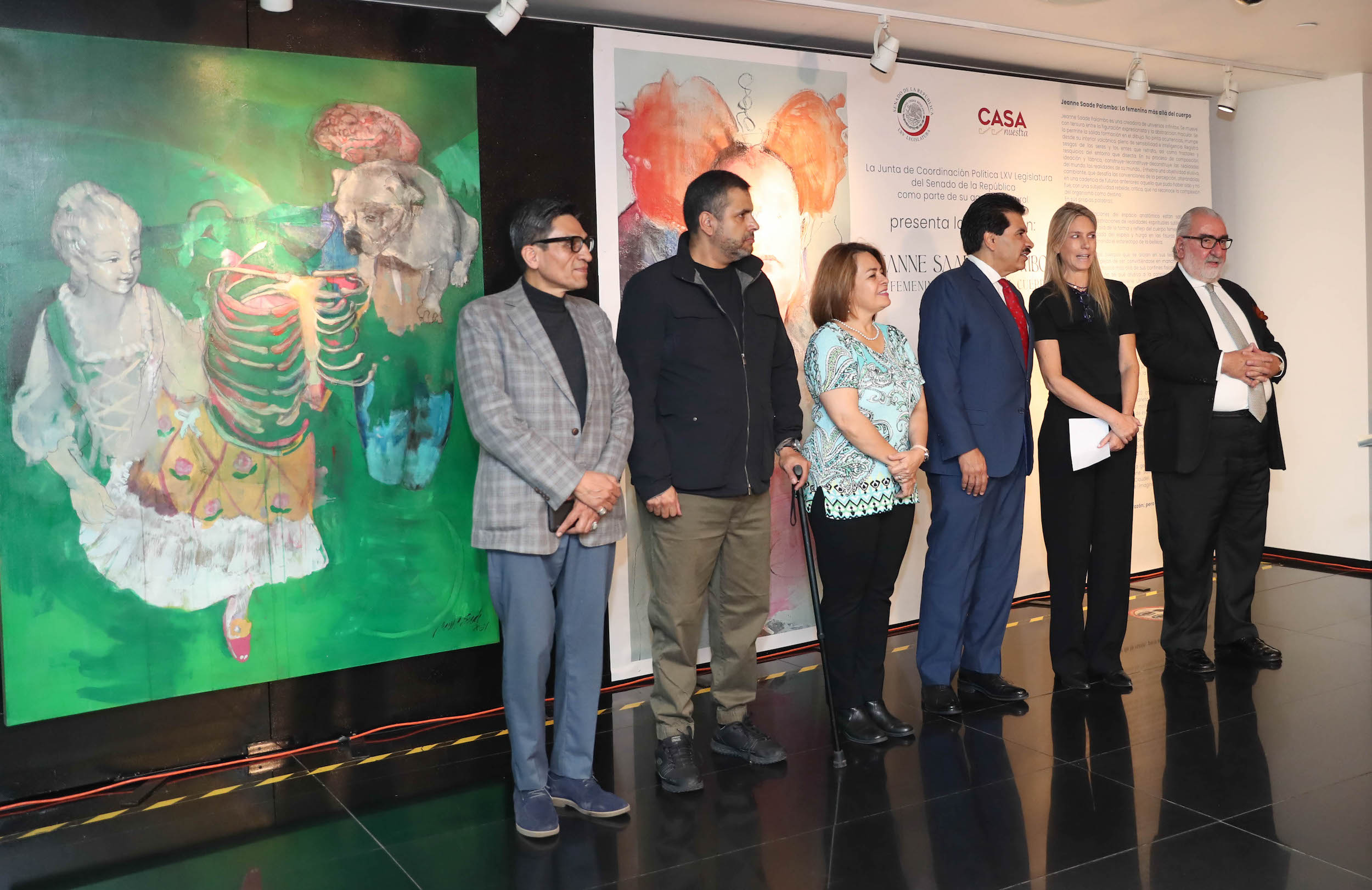 Inauguracioen de la exposicioen   Lo femenino maes allae del cuerpo   de la artista Jeanne Saade Palombo-