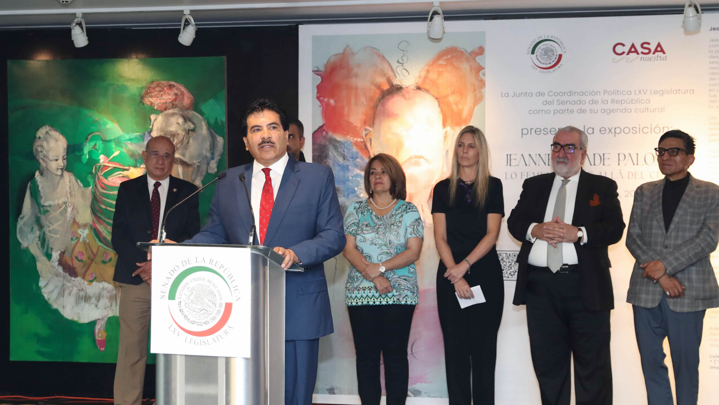 Inauguracioen de la exposicioen   Lo femenino maes allae del cuerpo   de la artista Jeanne Saade Palombo-