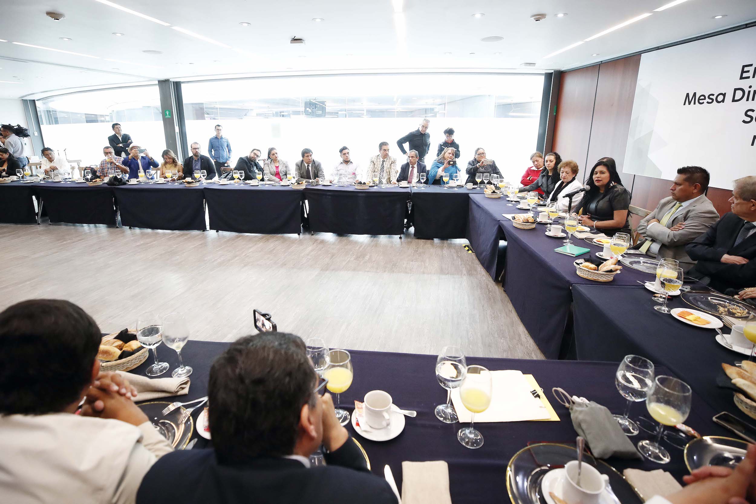 Reunion Sen Ana Lilia Rivera con Medios