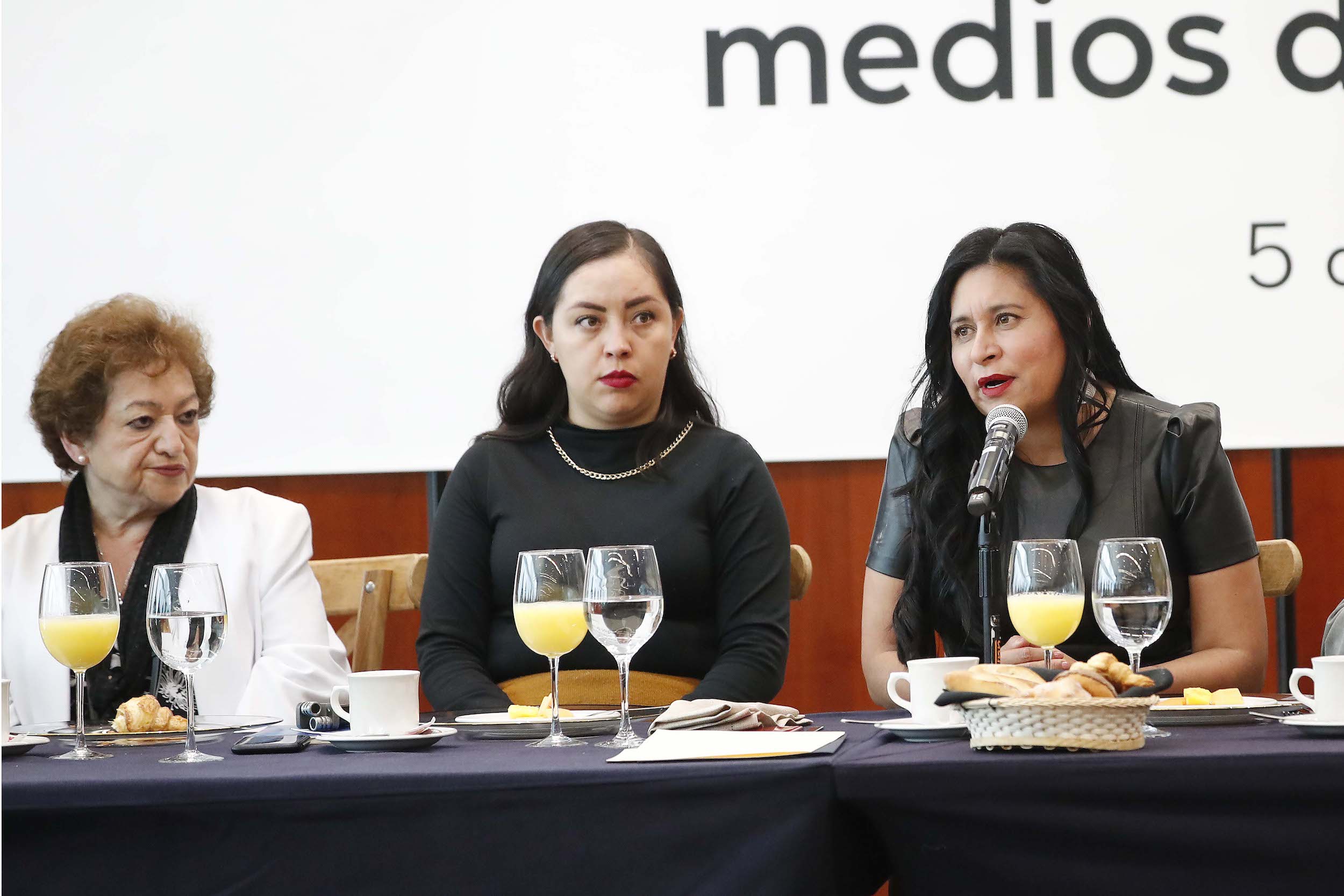 Reunion Sen Ana Lilia Rivera con Medios