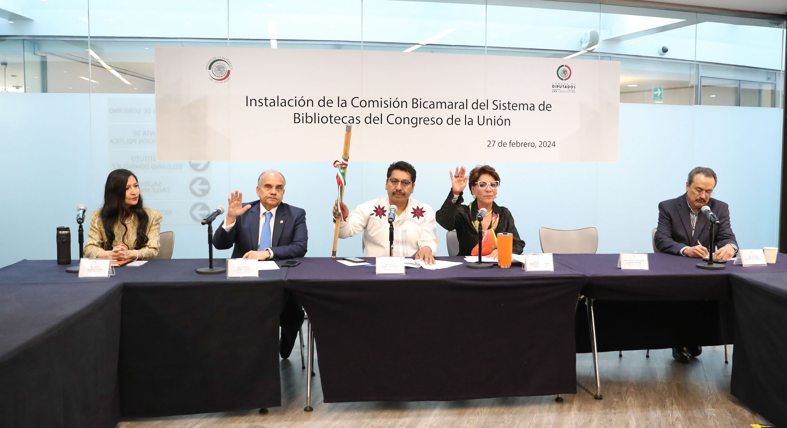 Instalacioin de la Comisioin Bicamaral del Sistema de Bibliotecas-
