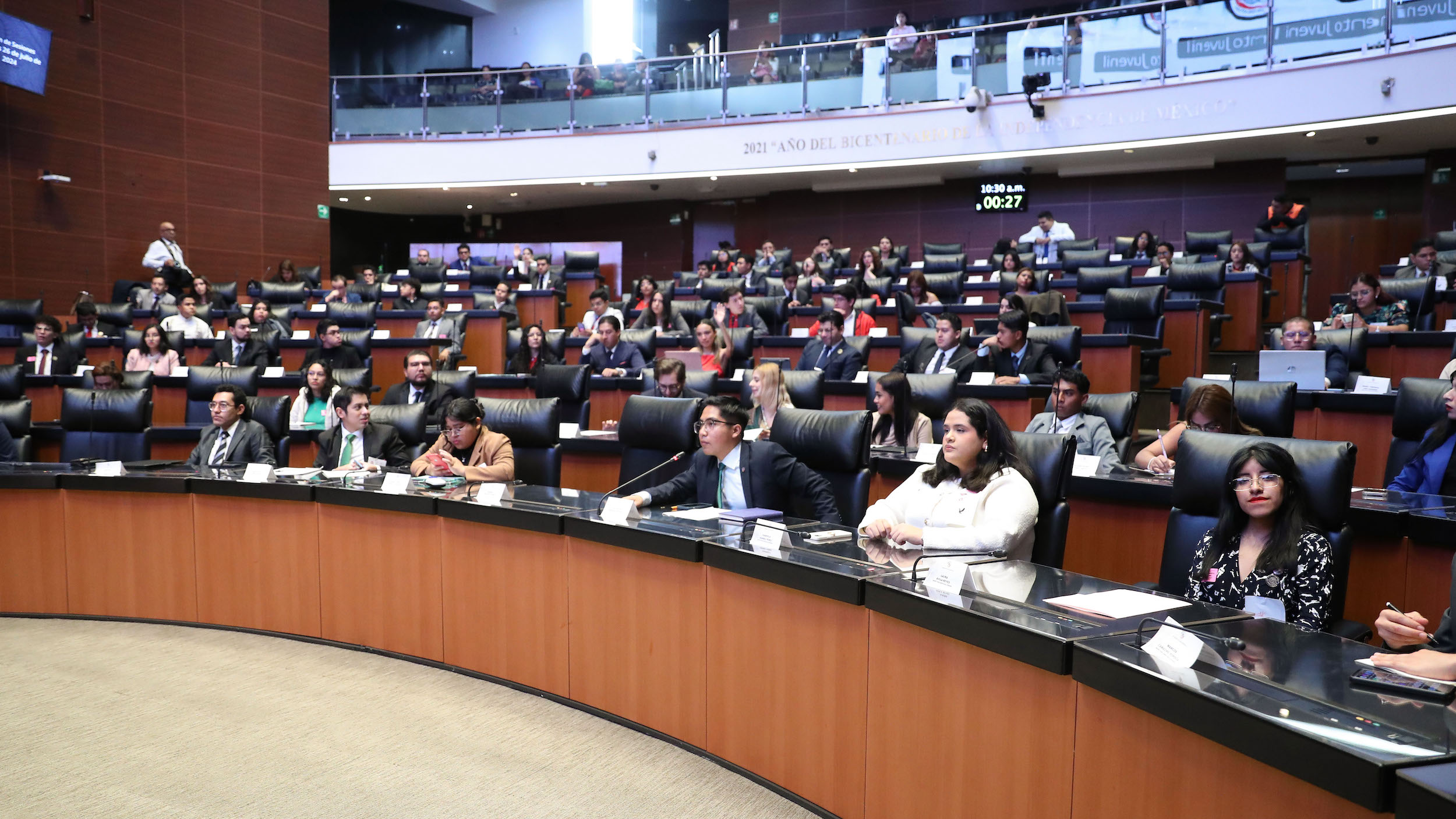 Jóvenes se acercan al trabajo legislativo mediante Parlamento Juvenil “Águila Real”, en el Senado