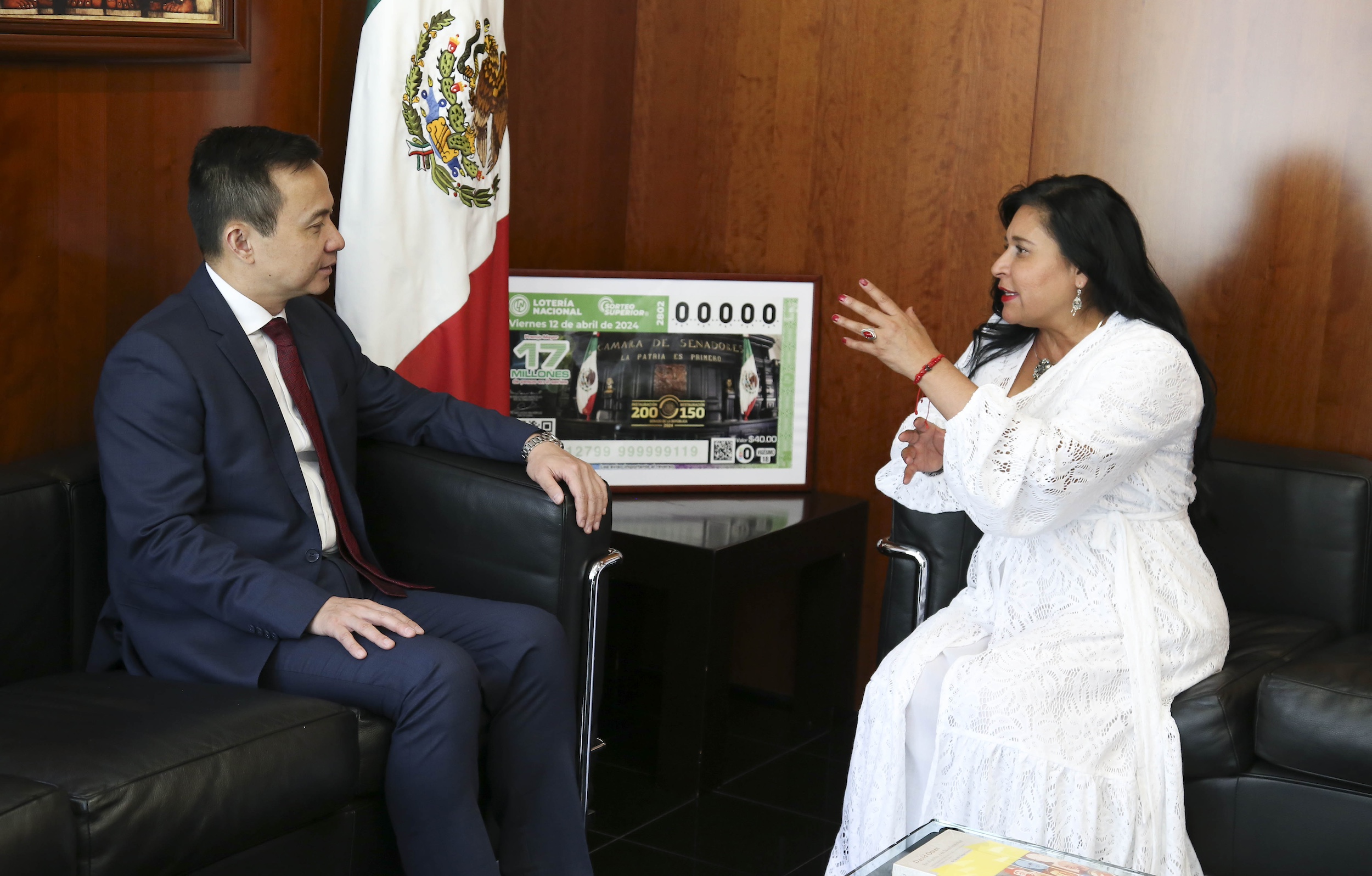 Reunion Sen Ana Lilia Rivera con Embajador de China-