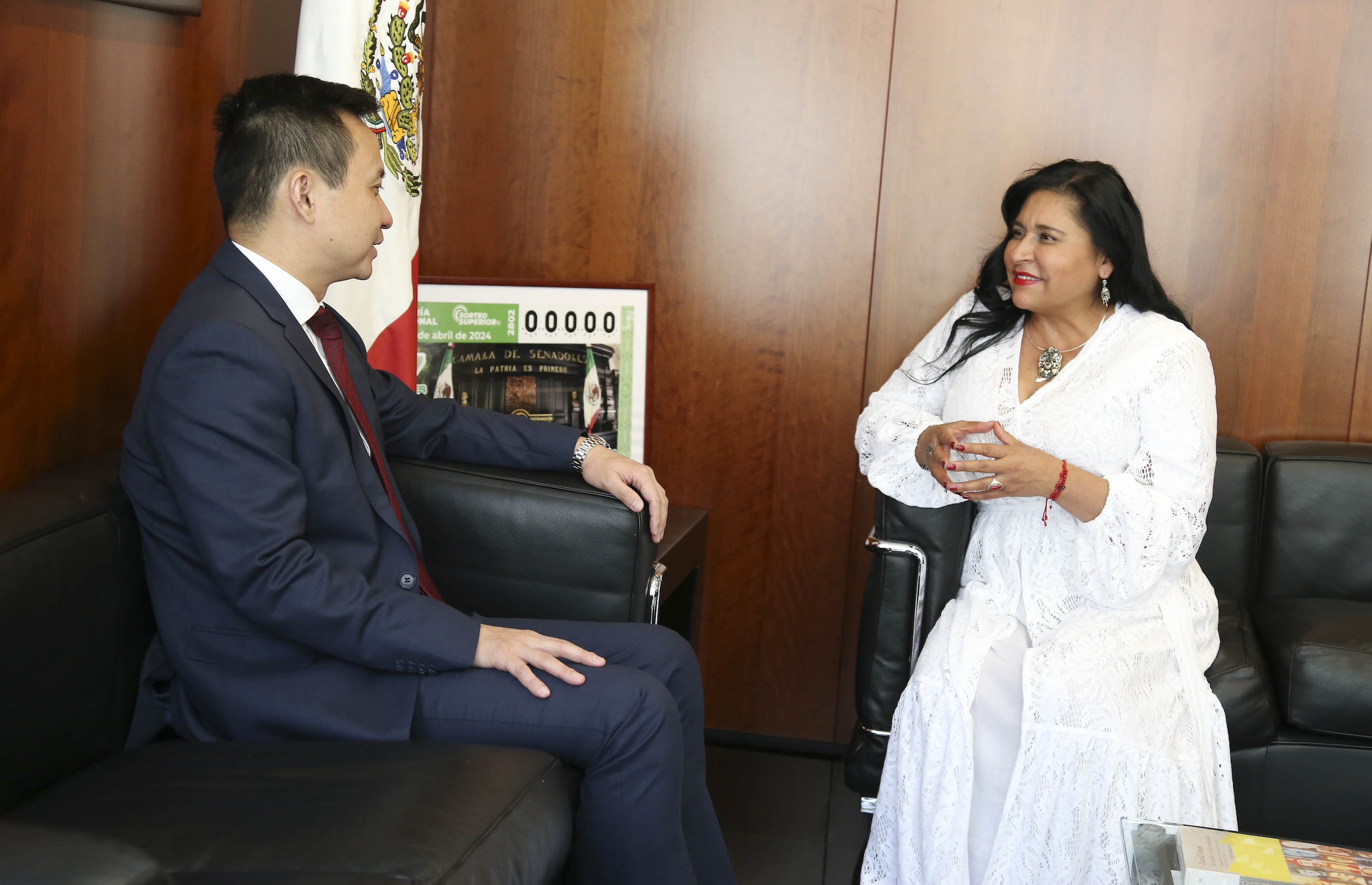 Reunion Sen Ana Lilia Rivera con Embajador de China-