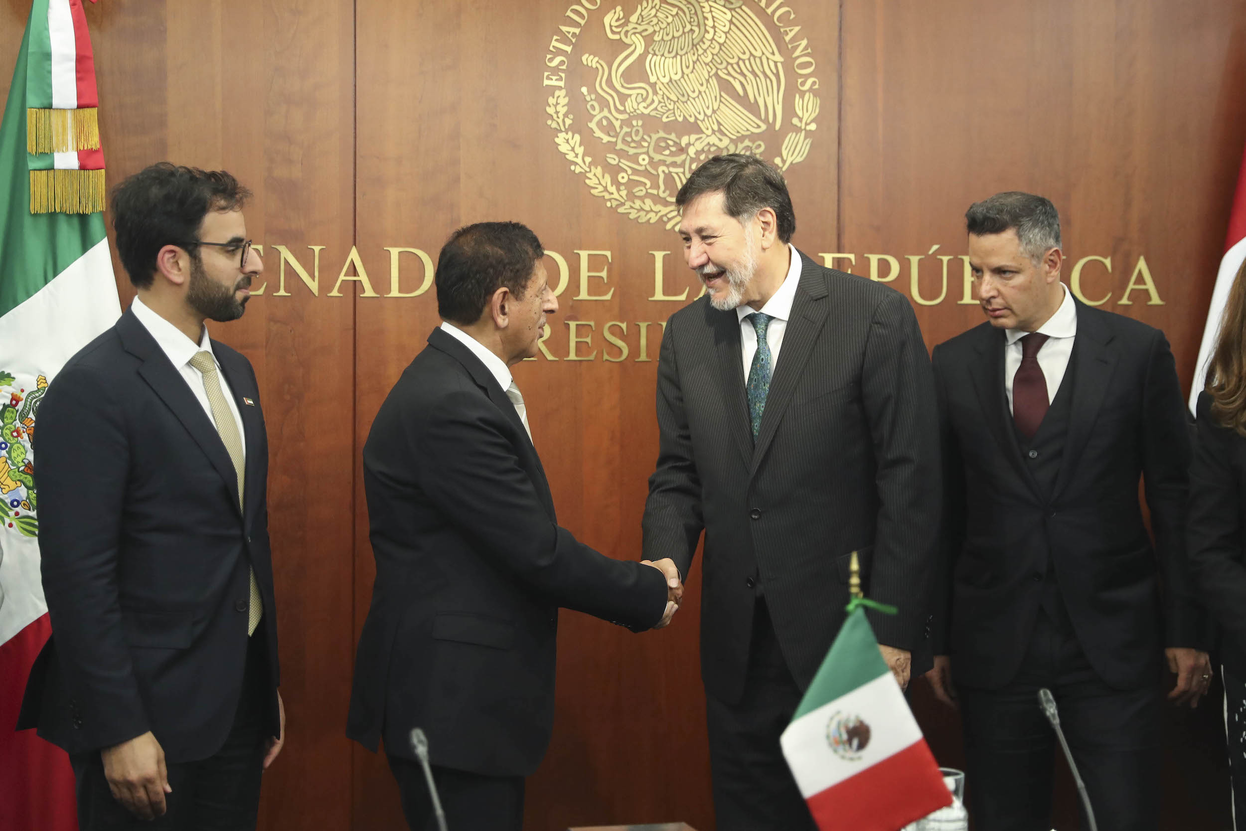 Visita al Senado de Salem Rashed Alowais, embajador de los Emiratos Árabes Unidos en México