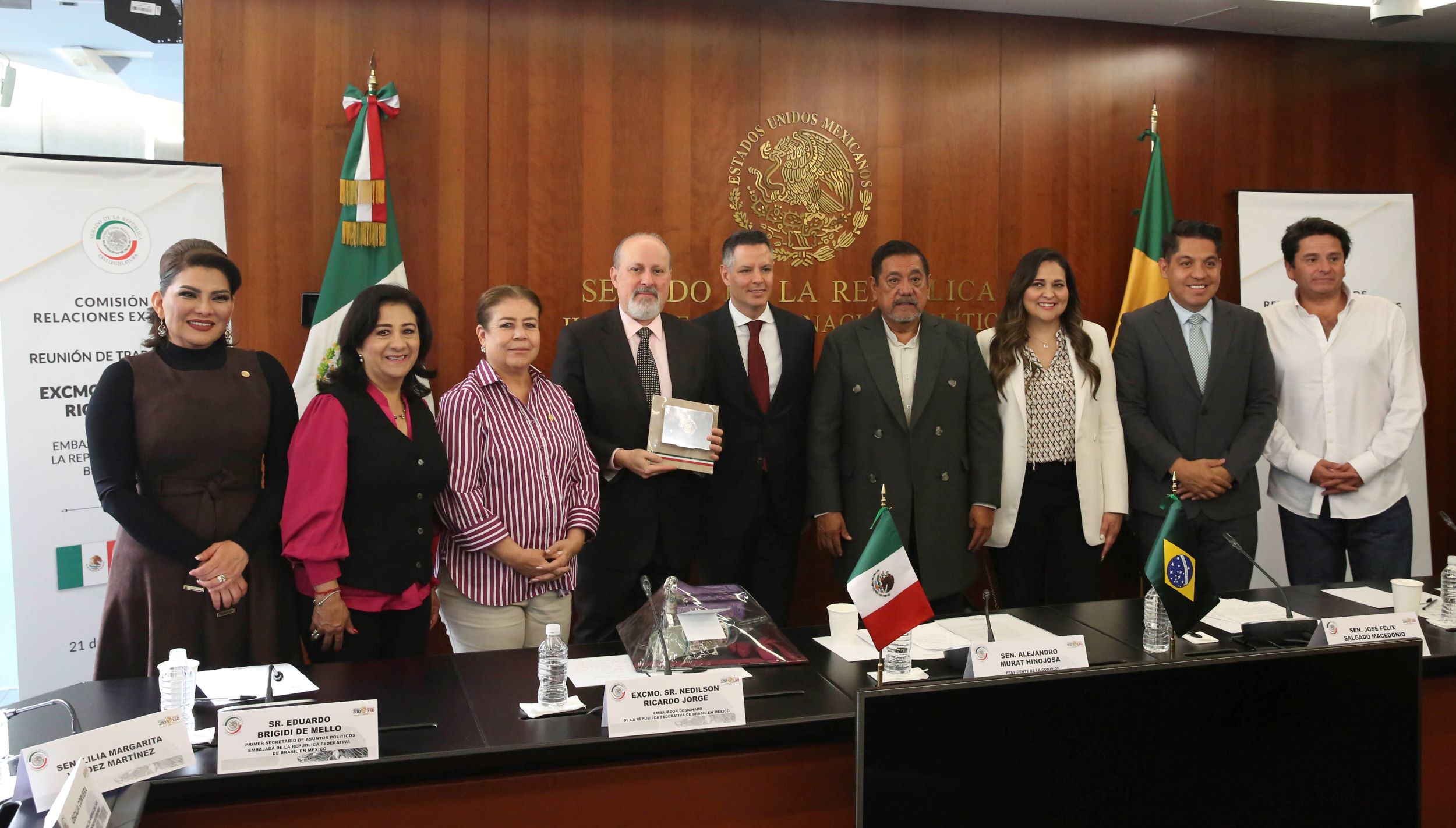 Reunión de trabajo con el embajador de Brasil en México, Nedilson Jorge