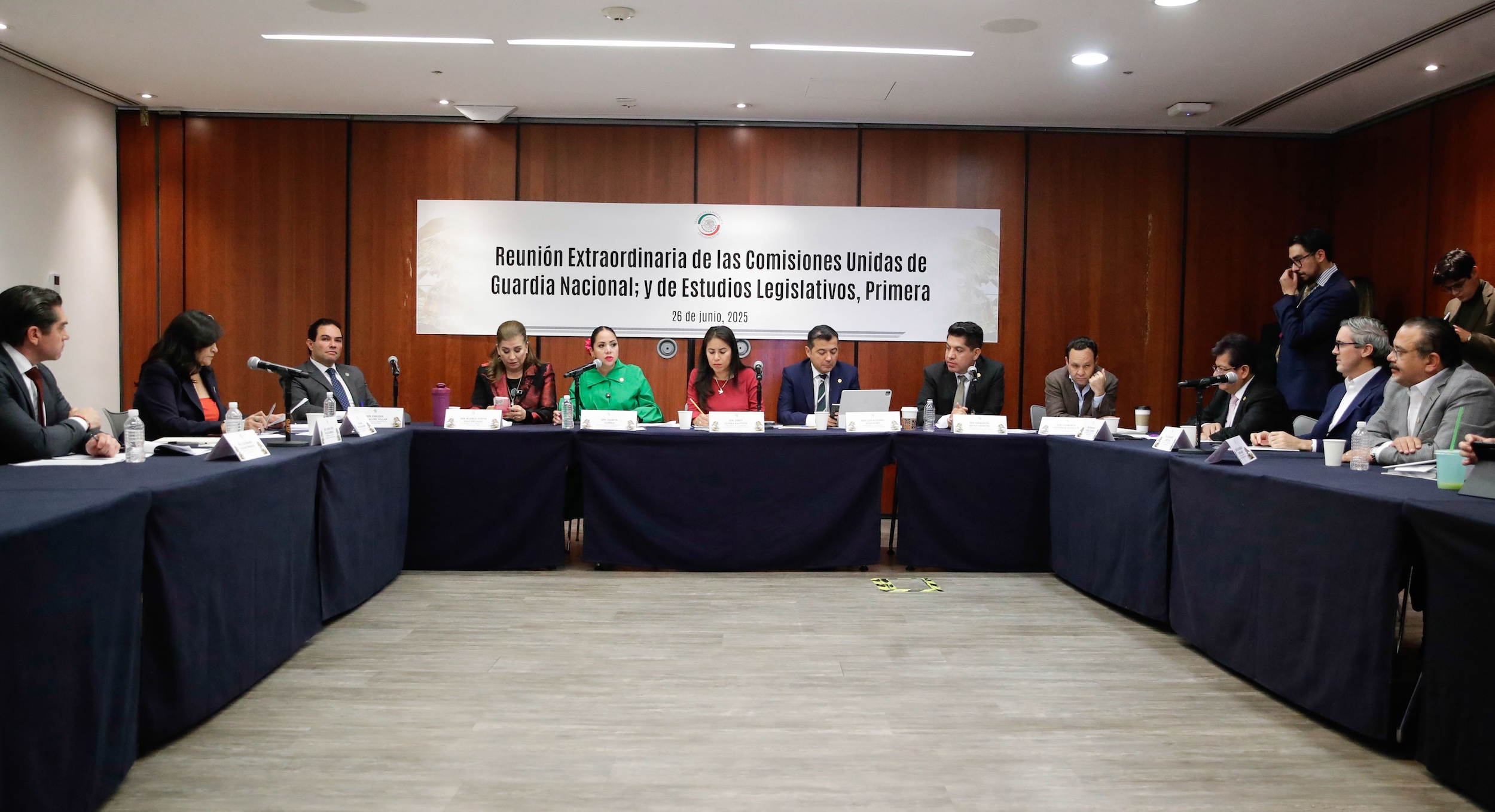 Reunión extraordinaria de las comisiones unidas de Guardia Nacional y de Estudios Legislativos, Primera