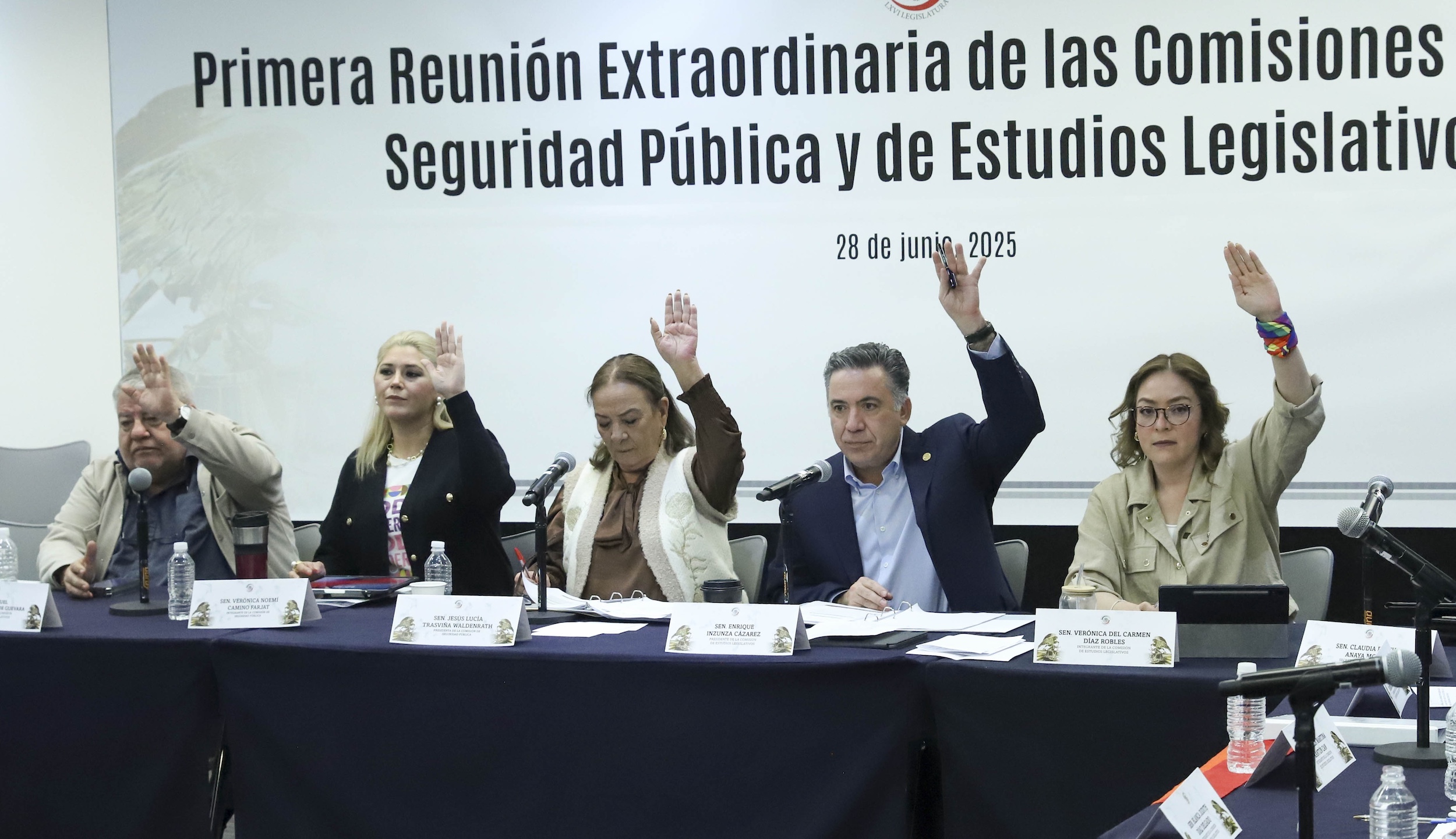 Reunión de las comisiones unidas de Seguridad Pública y Estudios Legislativos
