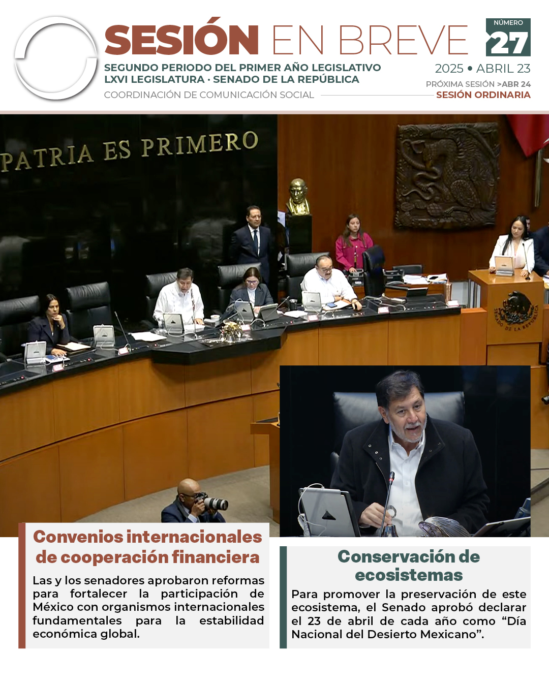 Sesión en breve de la sesión del 23 de abril de 2025