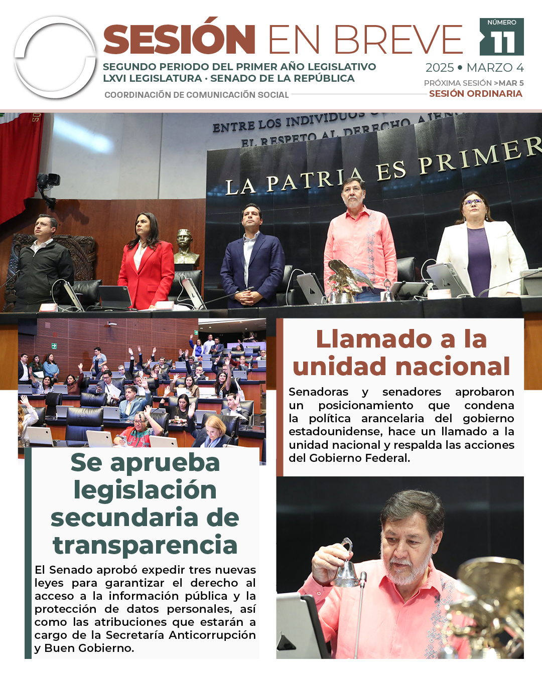 Sesión en breve de la sesión del 4 de marzo de 2025