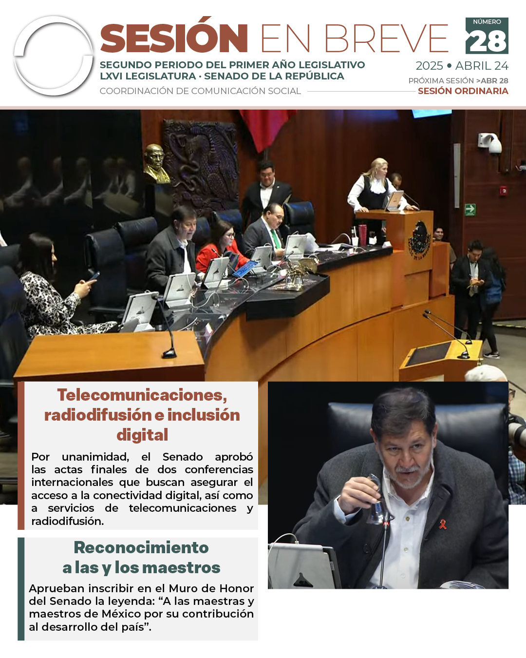 Sesión en breve de la sesión del 24 de abril de 2025