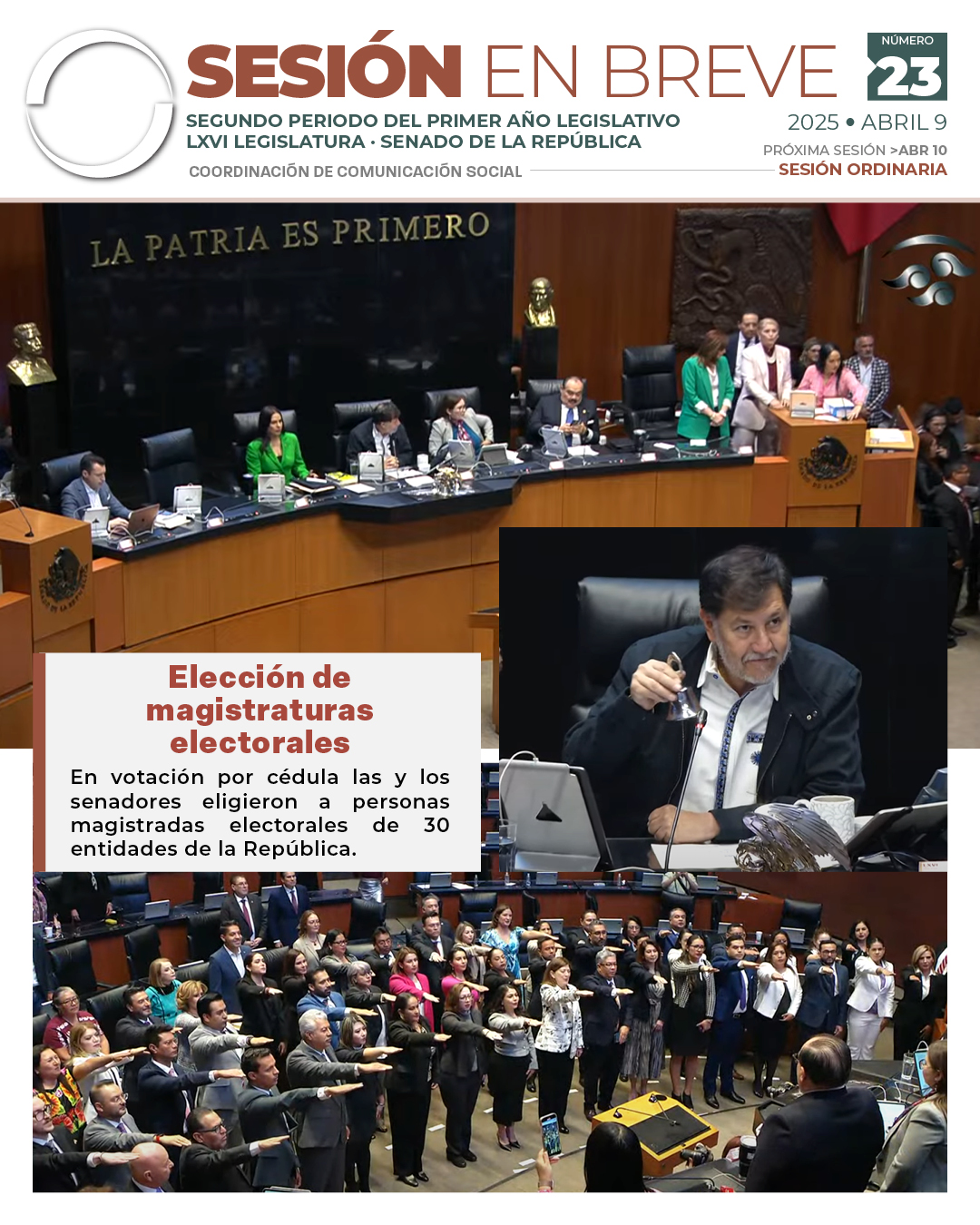 Sesión en breve de la sesión del 9 de abril de 2025
