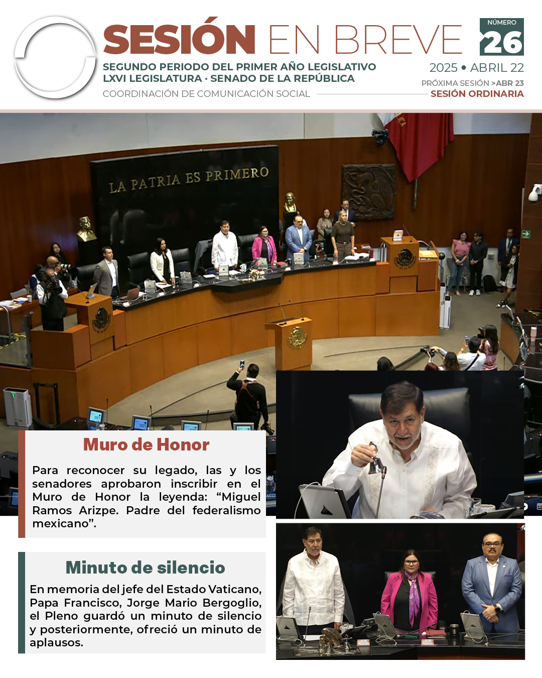 Sesión en breve de la sesión del 22 de abril de 2025