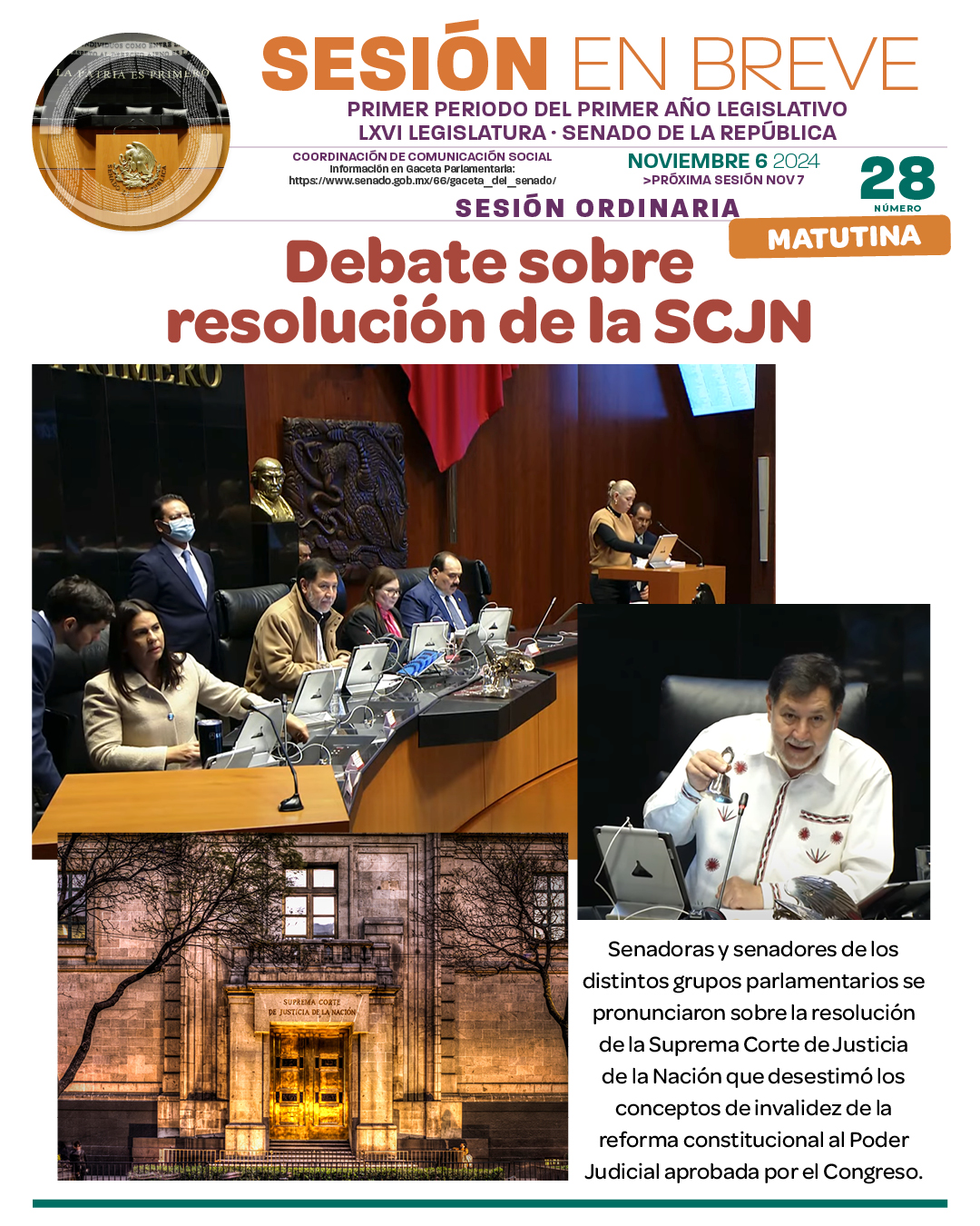 Sesión en breve de la sesión del 6 de noviembre de 2024