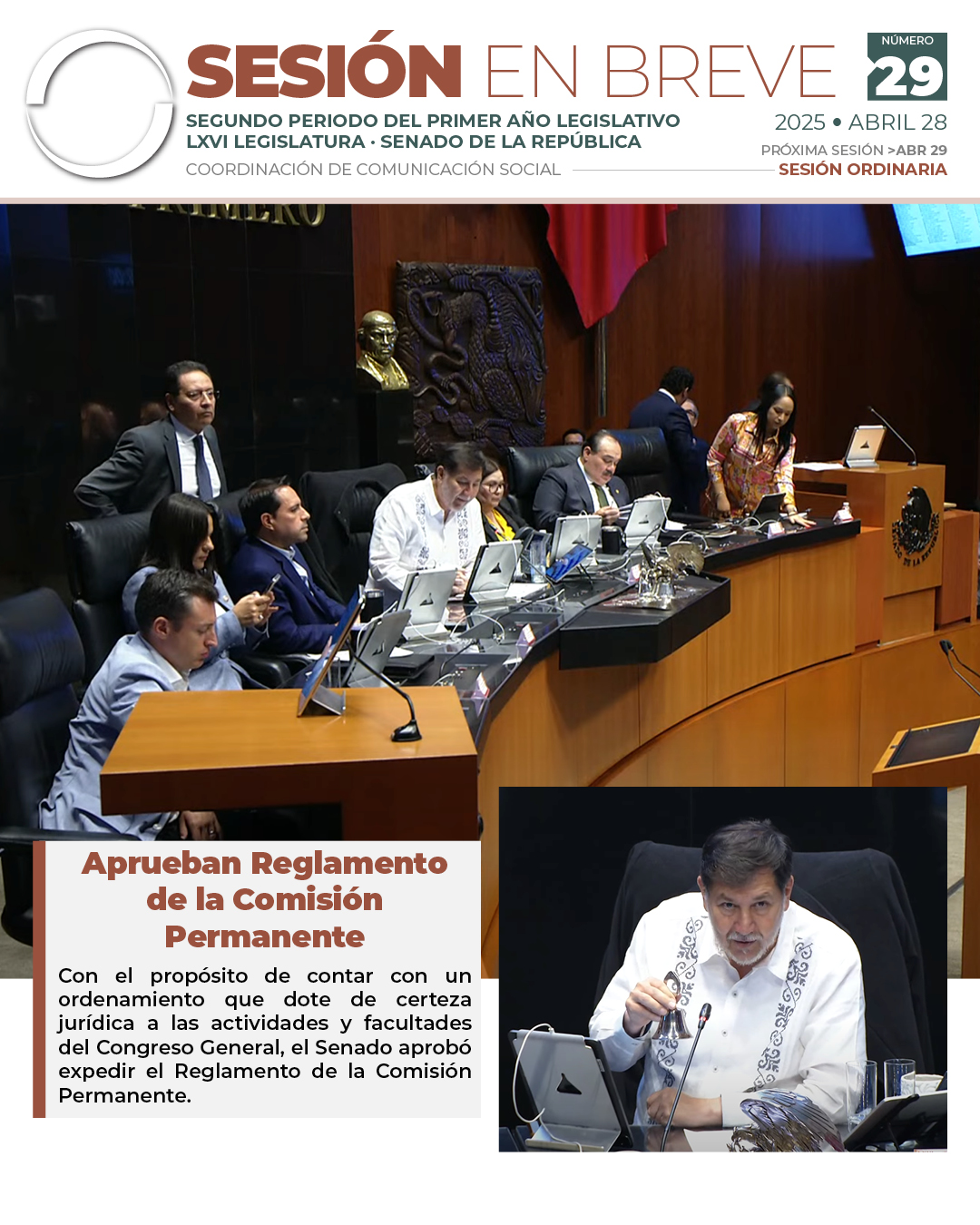 Sesión en breve de la sesión del 28 de abril de 2025