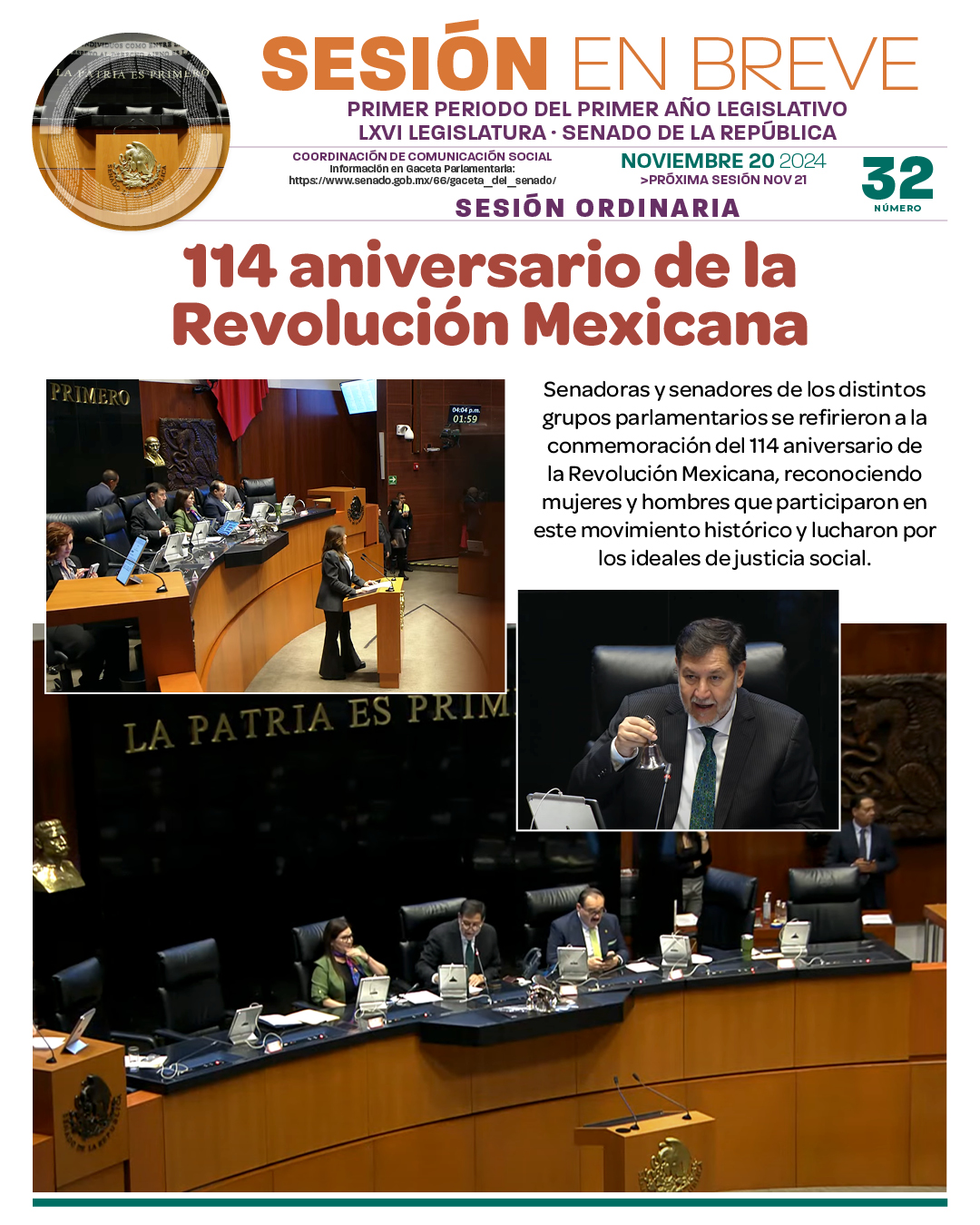 Sesión en breve de la sesión del 20 de noviembre de 2024