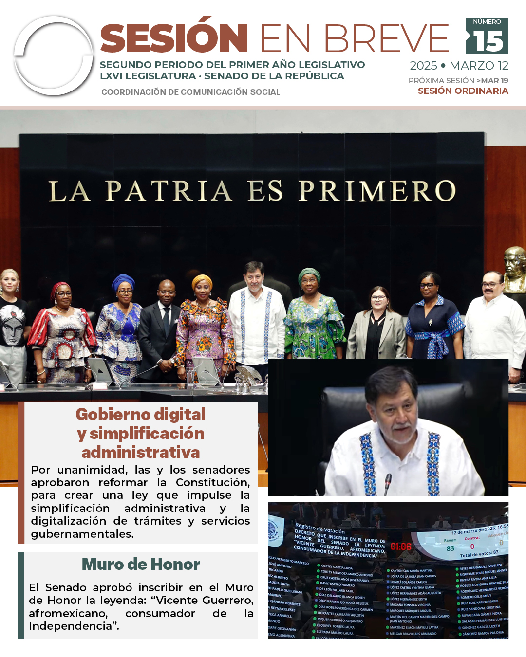 Sesión en breve de la sesión del 12 de marzo de 2025
