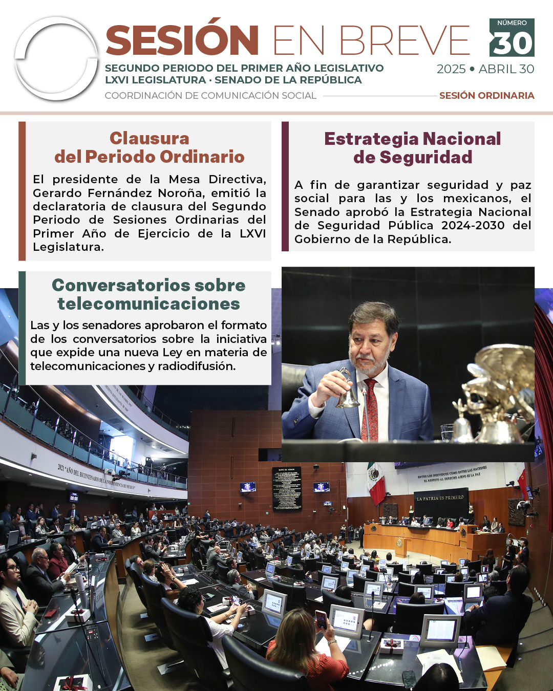Sesión en breve de la sesión del 30 de abril de 2025