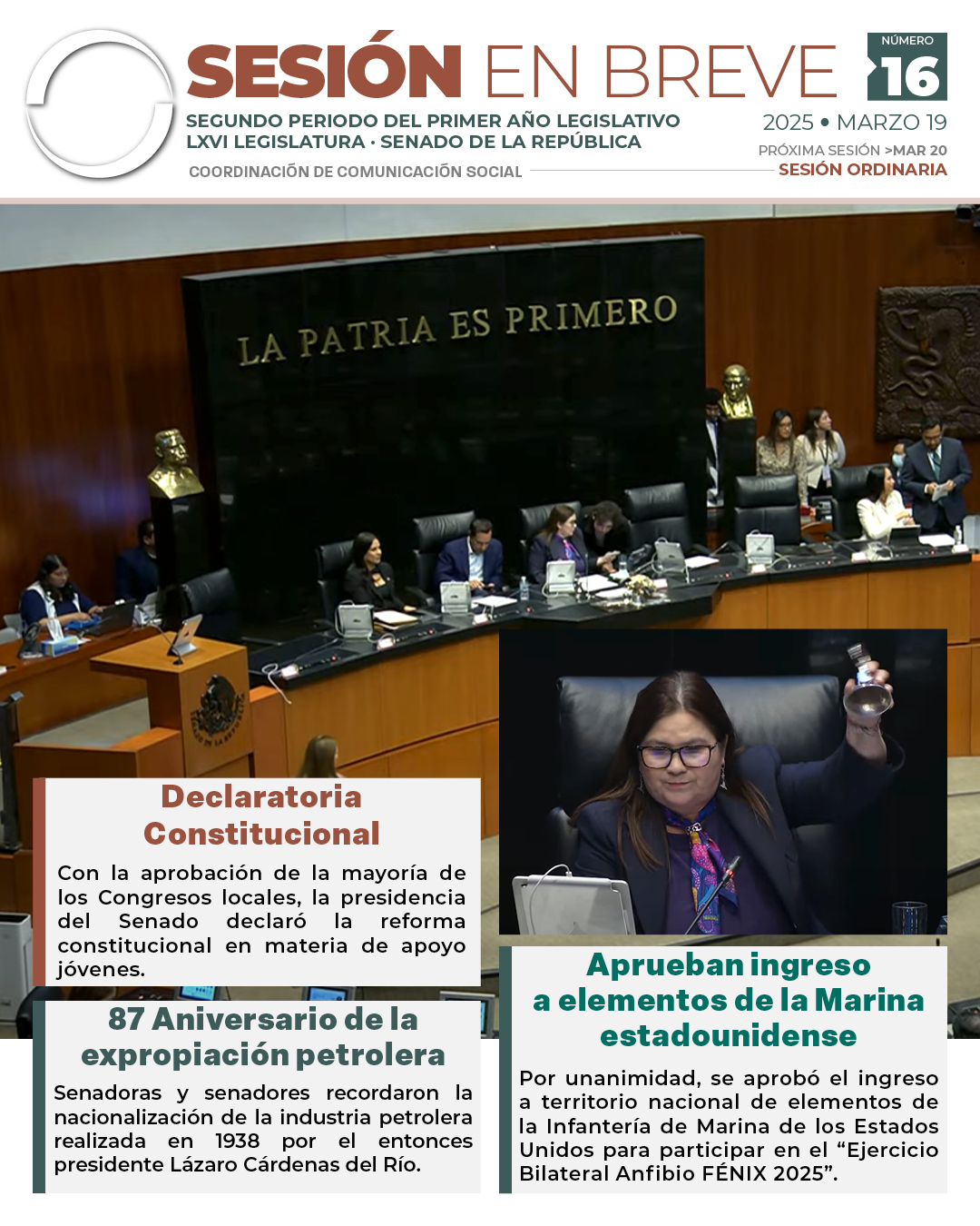 Sesión en breve de la sesión del 19 de marzo de 2025