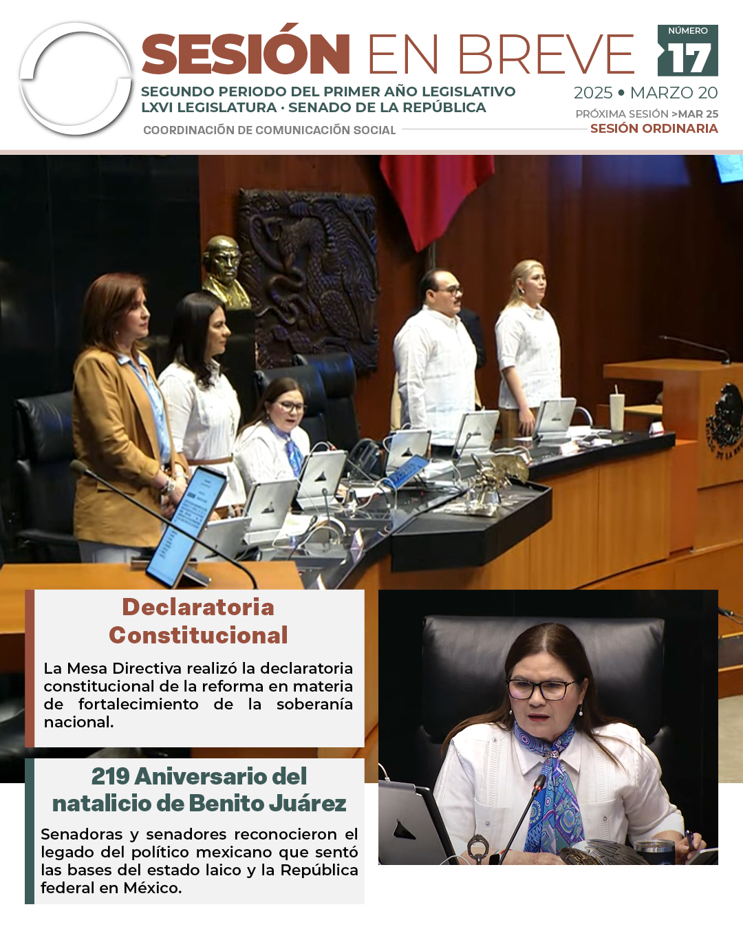 Sesión en breve de la sesión del 20 de marzo de 2025