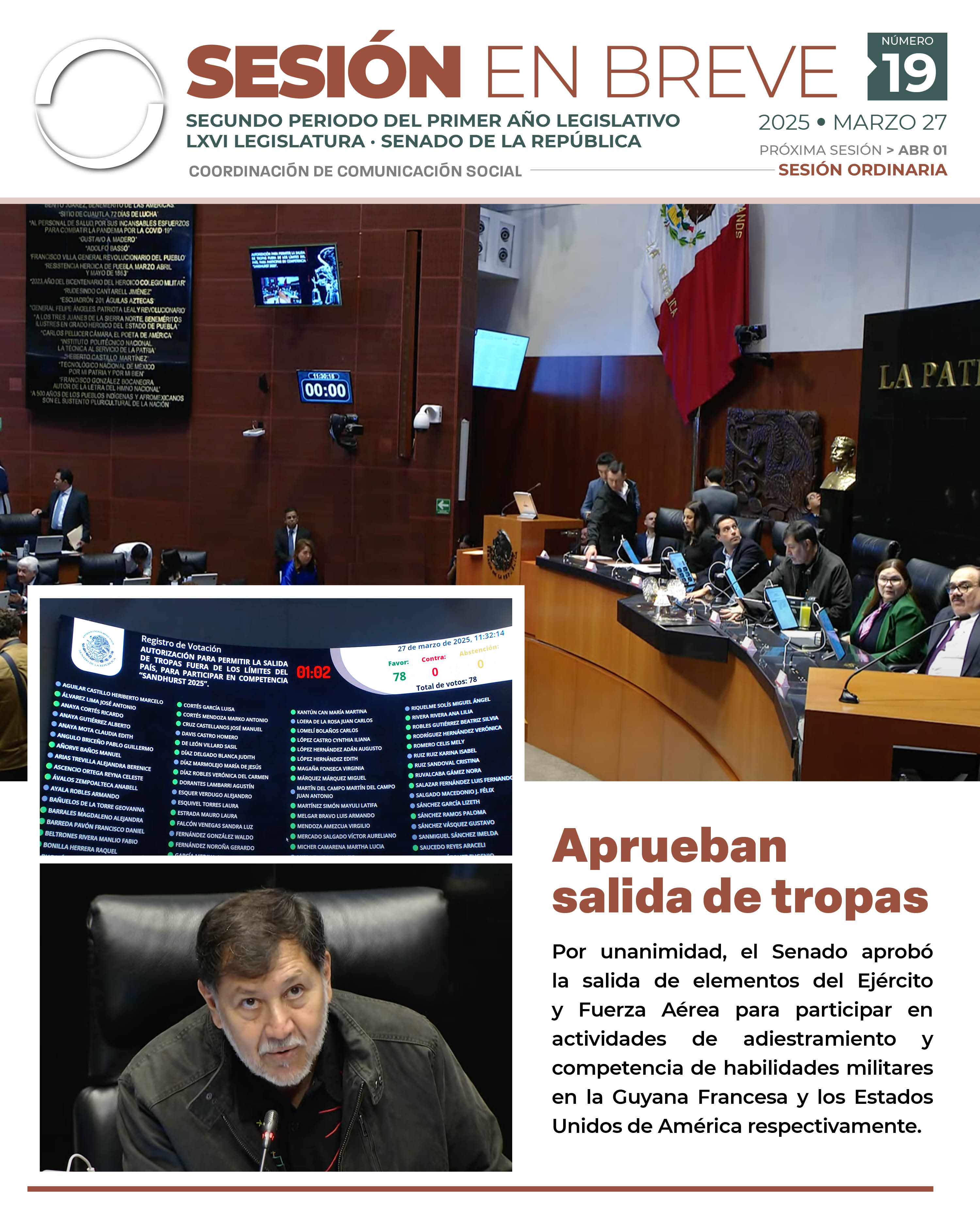 Sesión en breve de la sesión del 27 de marzo de 2025