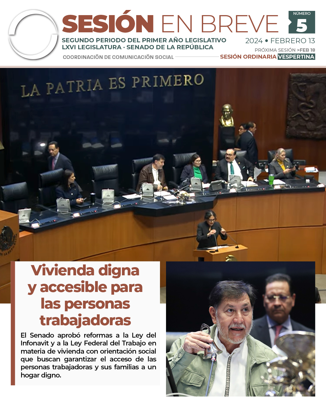 Sesión en breve de la sesión vespertina del 13 de febrero de 2025
